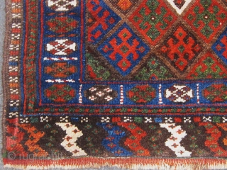 Antique Jaff Kurdish bag face.  Nothing to apologize for.  Original ends and sides.  All dyes appear natural, including a couple of shades of apricot.  Please ask for additional  ...