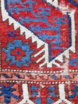 19th Century Central Anatolian yastik, similar to number 64 in Morehouse.  All dyes appear natural.  22" by 35".             