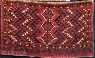 Antique Turkmen Ersari/Beshir ikat-inspired chuval, 19th century, in good overall condition.  40" by 69".  Please ask for additional photos if needed.          