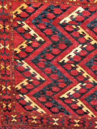 Antique Turkmen Ersari/Beshir ikat-inspired chuval, 19th century, in good overall condition.  40" by 69".  Please ask for additional photos if needed.          
