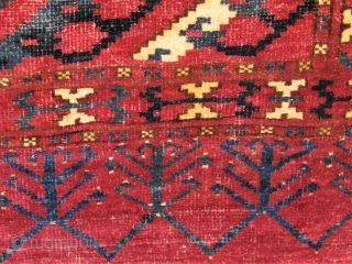 Antique Turkmen Ersari/Beshir ikat-inspired chuval, 19th century, in good overall condition.  40" by 69".  Please ask for additional photos if needed.          