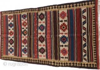 Just found: antique Shahsavan kilim.  All colors appear natural.  Please ask for additional photos etc.                