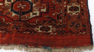 Antique 6-gul Tekke torba, third quarter of the 19th Century, freshly acquired.  In need of a bath.  One of two currently available.  Please ask for additional photos if needed.  ...