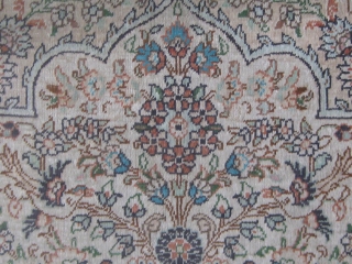 Joyful animals frolicking all over this extremely finely knotted Hereke silk prayer rug with tree of life design, circa mid 20th century, in lovely condition.  30" by 48".  Fresh from  ...