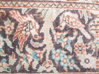 Joyful animals frolicking all over this extremely finely knotted Hereke silk prayer rug with tree of life design, circa mid 20th century, in lovely condition.  30" by 48".  Fresh from  ...