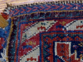 Lovely Afshar Chanteh, last quarter of the 19th Century, all dyes natural.  Original back.  15" by 12".              