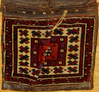 Antique Anatolian heybe from the Bergama area, 19th Century, all natural dyes including beautiful shades of apricot, rose, violet, blue-green etc.  Complete bags with original leather trim and closure systems.   ...