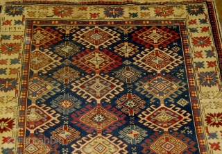 Antique 19th Century Shirvan long rug, dated 1878 (next to last photo), all natural dyes, 104" by 44", mostly original edges, corners and end compromised but restorable, a couple of patches also  ...