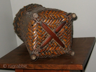 Ikebana basket, Japan, late 19th-early 20th Century, 18" high, beautiful patina and condition                    