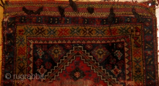 Qashqai half khorjin, circa 1900, beautiful flat-woven back, some wear in the center.  Please ask for additional photos.              