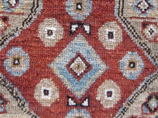 Antique Western Anatolian Dazkiri area yastik, all dyes natural, cotton warp and weft, some obvious condition issues.  Please ask for additional photos if needed.        