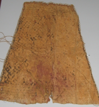 Legging from Kuba barkcloth ceremonial costume, polychrome decoration.  23" by 24".  Please ask for additional photos.               