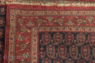 Antique Persian Afshar rug, first quarter of the 20th century, good condition, all dyes natural, 4'2" by 5'5".               