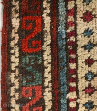 Antique Sewan Kazak Caucasian design long rug, three medallions, with S motif narrow main border. Circa 1890-1910, possibly earlier. Probably woven in Kars area of Eastern Anatolia, where designs can replicate those  ...