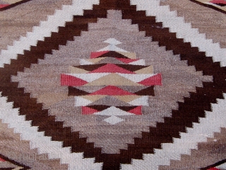 Antique large size Navajo rug (Red Mesa or Teec Nos Pos), first quarter of  the 20th century, 4' by 7' 2".  Please ask for additional photos.     