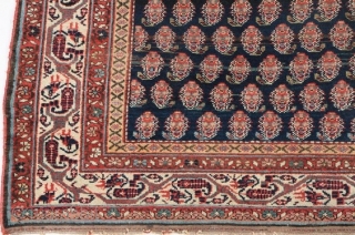 Antique Kurdish rug, Bidjar area, circa 1900-1910. 4'8" by 9'4".                       