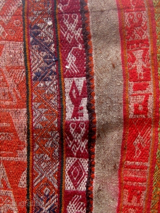 Antique Aymara woman's mantle, Peru or Bolivia, first half of the 20th century.  Appears to comprise two halves of originally distinct mantles. Please ask for additional photos.     