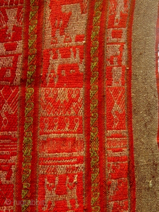 Antique Aymara woman's mantle, Peru or Bolivia, first half of the 20th century.  Appears to comprise two halves of originally distinct mantles. Please ask for additional photos.     