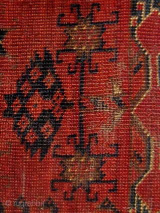 Archaic fragmented Ersari-Kirghiz large torba, 19th century, condition as seen, roughly 17" by 66".  Please ask for additional photos.             