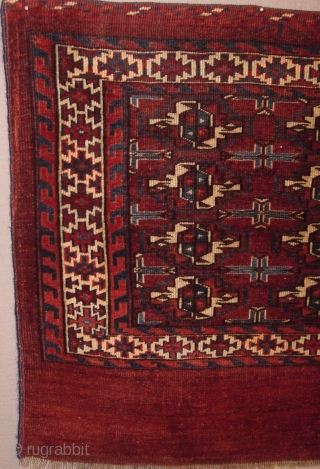 Antique Turkmen Yomut 16 gul chuval in lovely condition.  All dyes appear natural.  Please inquire.                