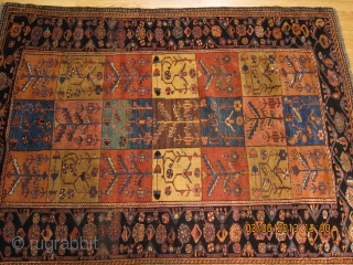 Beautiful early Bakhtiari rug with glorious colors and fine weave. around 5.4'x4'                     