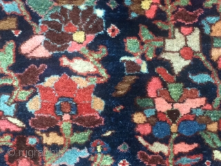 Antique Bidjar rug in near mint condition with full thick pile all over and fantastic wool, and weave and saturated colors...more images to follow.
size around 5.5x3.4       