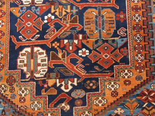Antique Afshar rug 8'2"x4'10" (excluding the gelims). Excellent condition no repairs. great uniform pile.gelims intact.                  
