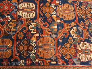 Antique Afshar rug 8'2"x4'10" (excluding the gelims). Excellent condition no repairs. great uniform pile.gelims intact.                  