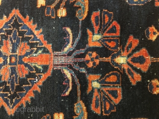 Antique Lilihan rug. Extremely fine weave with silky wool. Browns heavily corroded. This grade is sometimes ascribed to Armenian weavers who lived in the region in good old days before the esteemed  ...