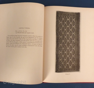 "Turkoman Rugs" by Amos Bateman Thacher, 1940, Hardback, Excellent condition.                       