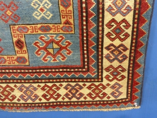 Classic Antique Kazak Karachopf, 

c.1880-1900,

90" X 52"

Very good used condition,

Pile is low but even through out,

Ends and edges in good condition,

No holes, moth damage, stains or odors...

An almost identical example can be  ...