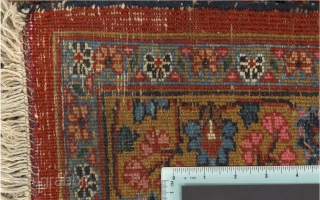 Qazvin(?) Carpet

11'10" x 8'4"

Signed, "Malakzadeh" at one end.

Medium low wool pile on cotton weft. Field with central complex medallion within extensions, stylised floral-foliate palmettes design on ruby red; palmettes corner guards; wide  ...