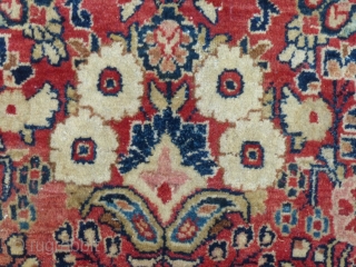  Sarouk(?). c.1030-40, 9'8" X 6'1", Good over all but has a 3" tear (see picture) and a little wear.
Has been washed.
SOLD           