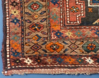 This is , I believe a Kurdish piece.
It measures 74" X 43".
It is in excellent condition with almost no wear aside from the one end.
I don't know its true age but it  ...