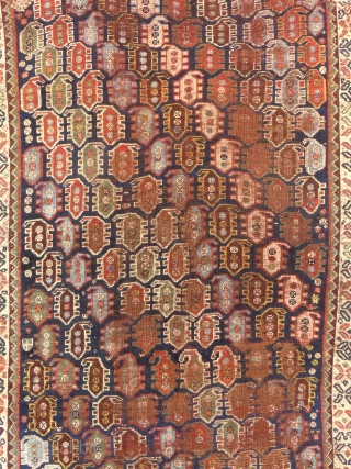 Antique Boteh Khamseh, c. 1875-80, Shows wear, Price on request...SOLD.                       