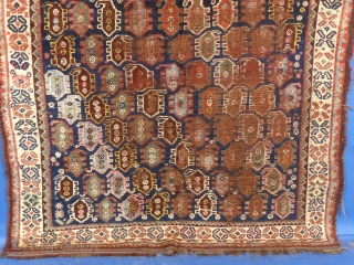 Antique Boteh Khamseh, c. 1875-80, Shows wear, Price on request...SOLD.                       