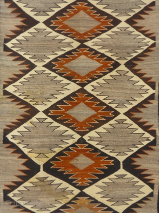 Navajo Regional Weaving, c. 1915-25, 66" X 44", Very Good Condition but it does have t stains on the good side and fade on the other side (see pictures)

PLEASE EMAIL ME DIRECTLY  ...