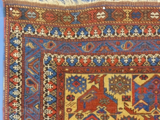 Antique Afshar, 75" X 65", Almost mint...

Please note, the gold color is actually more of a "Camel" color in reality...

SOLD             