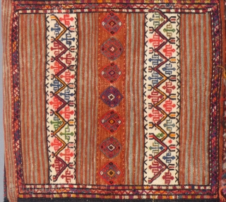 Complete set of finely woven Flat Woven Saddle Bags. Quchan Kurd, Northeast of Iran They measure 37" x 15". They seem to be in mint condition.
 It’s most likely early 20th Century.  ...