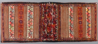 Complete set of finely woven Flat Woven Saddle Bags. Quchan Kurd, Northeast of Iran They measure 37" x 15". They seem to be in mint condition.
 It’s most likely early 20th Century.  ...