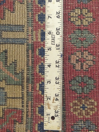 Small Caucasian, possibly a Shirvan(?),
61" X 38", 
Used, worn,
 Has been washed.

NOTE: Colors are a bit duller then in pictures.

SOLD             