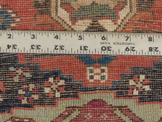 Long Northwest Persian Runner, Wool, c.1880-1920,Possibly Earlier,  Very Good Condition, Small Corner Patch, Pile, Mostly Good.
Needs a gentle bath.
Measures 138" X 45"
SOLD          