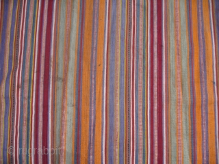 Persian Jajim bought in Ishfahan 1990.130x82 inches. In good condition, some synthetic colors.                    