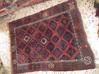 Late 19th Century Turkish Yoruk Full Pile Rug that truly reflects it’s wonderful colors. Not completely perpendicular and a great example of a totally original Turkish Yoruk rug with no repairs to  ...