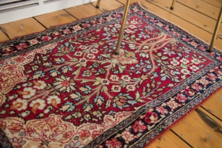 Kerman Pushti rug. Early 20th century. Good shape, showing some wear. 1'10" x 2'10". Contact for more info.               