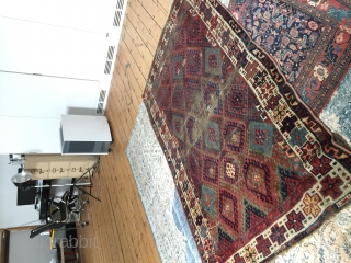 as-is large jaff kurd 4.5' x 7'. beautiful albeit worn, pretty clean                     