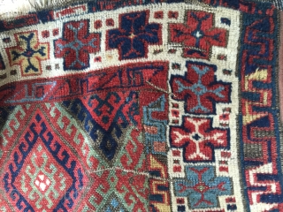 as-is large jaff kurd 4.5' x 7'. beautiful albeit worn, pretty clean                     