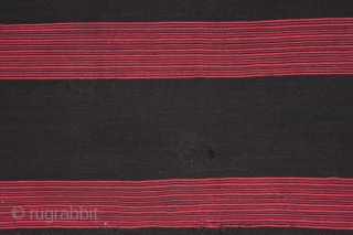 Bolivian woman's banded mantle, alpaca wool, 19th century, 42 x 44 inches(107 x 112cm) Excellent condition ( a few very small reweaves)           