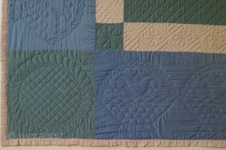 Amish quilt with bars patterning, Lancaster County, PA, circa 1900, 73 x 78 inches, wool front, cotton lining on back. The quilting stiching is of very high quality.     