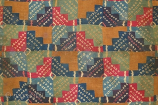 Pre-Columbian complete Wari resist dyed mantle, 50 x 66 inches, some overall staining and damage.                  
